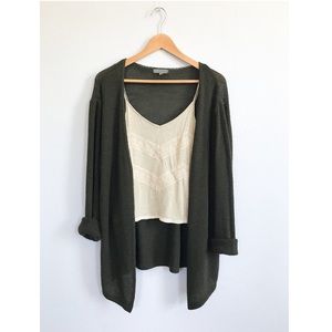 American Eagle lace beige tank top